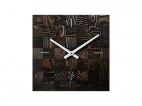 Часы настенные SLT 5195 CHESS BLACK WOOD в Дорогино - dorogino.mebel-nsk.ru | фото
