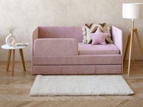 Диван-кровать Happy (розовый) в Дорогино - dorogino.mebel-nsk.ru | фото