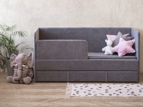 Диван-кровать Happy (темно-серый) в Дорогино - dorogino.mebel-nsk.ru | фото