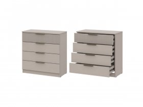 Комод 4 ящика (ЛДСП/МДФ) Эккервуд (меланж) в Дорогино - dorogino.mebel-nsk.ru | фото