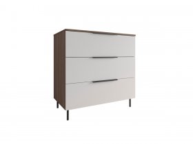 Комод 900 Роза (орех франклин карамельный/бежевый скин) в Дорогино - dorogino.mebel-nsk.ru | фото