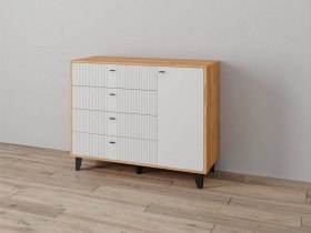 Комод «Катрин-13» (дуб крафт золотой/карбон фарфор) в Дорогино - dorogino.mebel-nsk.ru | фото