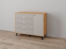 Комод «Катрин-13» (дуб крафт золотой/сантьяго софт) в Дорогино - dorogino.mebel-nsk.ru | фото