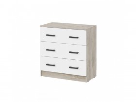 Комод КМ-02 Ронда (дуб крафт серый/дуб крафт белый) в Дорогино - dorogino.mebel-nsk.ru | фото