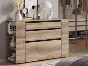 Комод КМ-06 Энигма (венге/дуб каньон) в Дорогино - dorogino.mebel-nsk.ru | фото