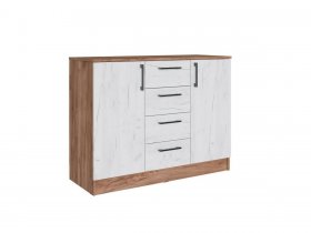 Комод Вегас (дуб крафт табачный/дуб крафт белый) в Дорогино - dorogino.mebel-nsk.ru | фото