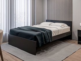 Кровать двуспальная 1,4м Бруклин СБ-3353 (диамант серый) в Дорогино - dorogino.mebel-nsk.ru | фото