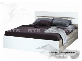 Кровать двуспальная 1,6 м  Наоми КР-11 в Дорогино - dorogino.mebel-nsk.ru | фото