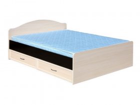 Кровать  двуспальная с ящиками 1,6м-1 (круглая спинка) в Дорогино - dorogino.mebel-nsk.ru | фото