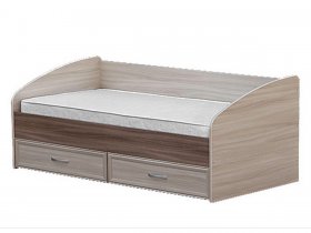 Кровать односпальная с ящиками 0,9 м-1 в Дорогино - dorogino.mebel-nsk.ru | фото