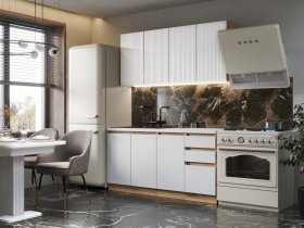 Кухонный гарнитур Ника 1,6 м (белый) в Дорогино - dorogino.mebel-nsk.ru | фото