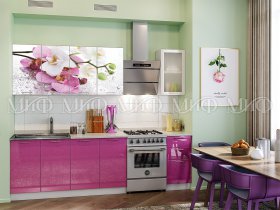Кухонный гарнитур Орхидея (сиреневый) в Дорогино - dorogino.mebel-nsk.ru | фото