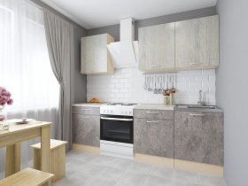 Модульная кухня Йота (пикард/цемент) в Дорогино - dorogino.mebel-nsk.ru | фото
