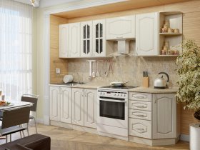 Модульная кухня Классика-1 (дуб молочный) в Дорогино - dorogino.mebel-nsk.ru | фото