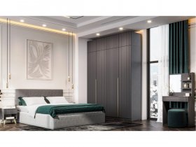 Модульная спальня Эккервуд в Дорогино - dorogino.mebel-nsk.ru | фото