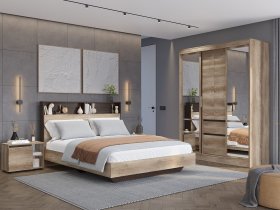 Модульная спальня Энигма (венге/дуб каньон) в Дорогино - dorogino.mebel-nsk.ru | фото