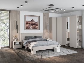 Модульная спальня Люмо (кашемир) в Дорогино - dorogino.mebel-nsk.ru | фото