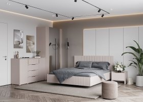 Модульная спальня «Тефия» (тефия/софт сантьяго) в Дорогино - dorogino.mebel-nsk.ru | фото