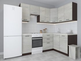 Модульная угловая кухня 1,4м*2,1м Лада (пикард) в Дорогино - dorogino.mebel-nsk.ru | фото