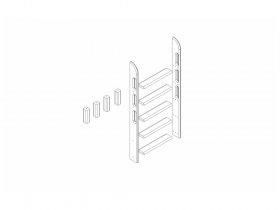 Пакет №10 Прямая лестница и опоры для двухъярусной кровати Соня в Дорогино - dorogino.mebel-nsk.ru | фото