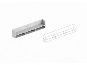 Полка настенная 1600 Квинта (белый лофт/софт айс/белый) в Дорогино - dorogino.mebel-nsk.ru | фото