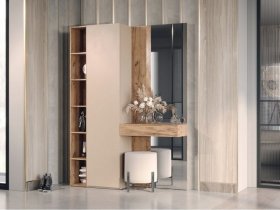 Прихожая Ева (кашемир/дуб вотан) в Дорогино - dorogino.mebel-nsk.ru | фото
