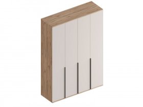 Шкаф 4-ств Сицилия (дуб альпийский/тефия) в Дорогино - dorogino.mebel-nsk.ru | фото