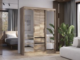 Шкаф-купе ШКК-06 Энигма (венге/дуб каньон) в Дорогино - dorogino.mebel-nsk.ru | фото