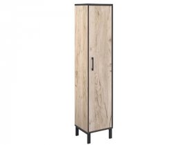 Шкаф-пенал Шк031.0 Гермес лофт (дуб крафт серый) в Дорогино - dorogino.mebel-nsk.ru | фото