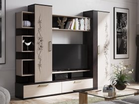 Стенка «Дакота» (венге/дуб молочный) в Дорогино - dorogino.mebel-nsk.ru | фото