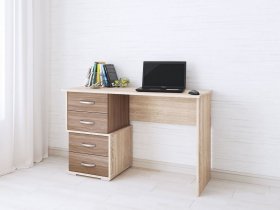 Стол письменный Сити-2 (ясень шимо темный/дуб сонома) в Дорогино - dorogino.mebel-nsk.ru | фото