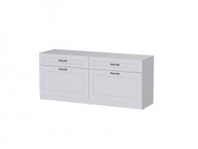Тумба под ТВ Апполия гостиная (белый/белый дуб) в Дорогино - dorogino.mebel-nsk.ru | фото
