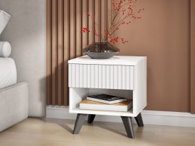Тумба прикроватная Эккервуд (белый) в Дорогино - dorogino.mebel-nsk.ru | фото